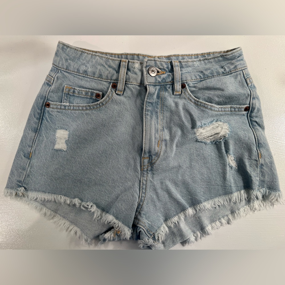 Size 2 distressed Jean shorts from h&m